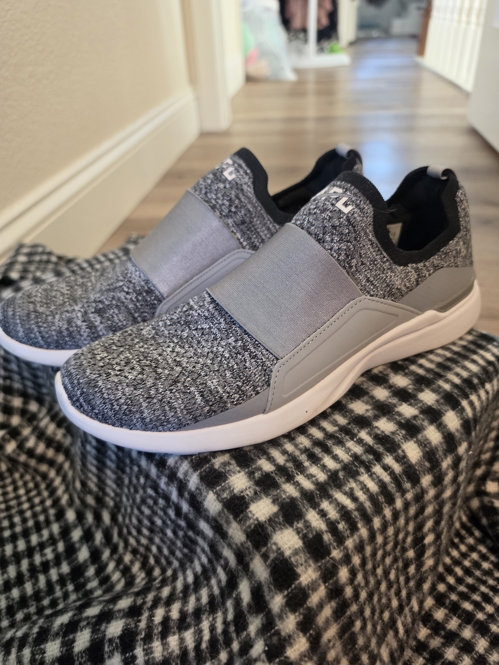 APL Women's Slip-On Knit Sneakers - Gray and Black